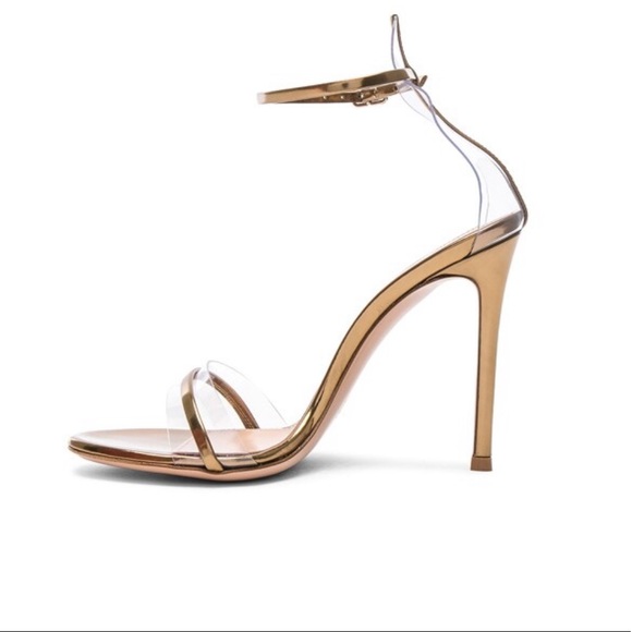 GIANVITO ROSSI Leather Plexi G-String Heels size 9 used once - Picture 3 of 7